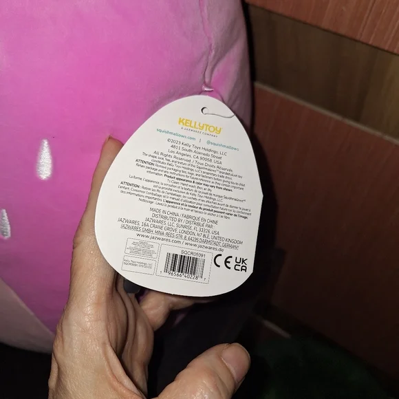 Adabelle the Pink Strawberry Frog Squishmallow 14” NWT - Picture 6 of 7